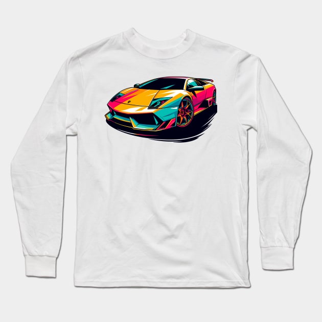 Lamborghini Murcielago Long Sleeve T-Shirt by Vehicles-Art